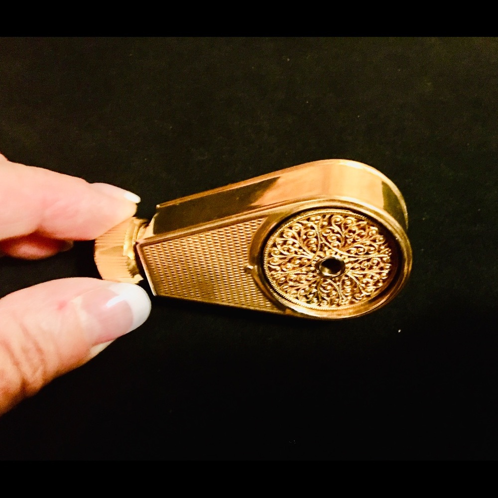 Vintage Marcel Franck Paris Le Weekend Purse Perfume Atomizer Brass Electroplate